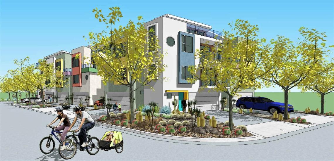 Eight small houses in the works at 1800 S Ridgeley Drive in MidCity